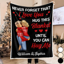 Never Forget That I Love You - Personalized Photo Blanket - Gift For Couples, Lovers, Husband Wife