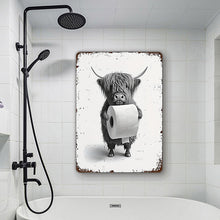 Funny Cow Bathroom Metal Sign Wall Decor Farmhouse Sign For Toilet Restroom Decor Gifts