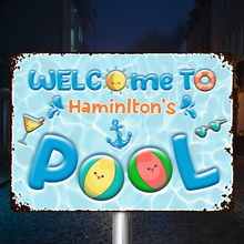Welcome To My Pool - Personalized Custom Classic Pool Metal Signs