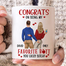 Congrats On Being My Favorite Butt - Customized Personalized Mug - Christmas Gift For Lovers, Couples