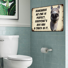 Funny Donkey Bathroom Wall Decor For Toilet Restroom Decor Gifts Personalized Custom Metal Sign