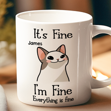 I'm Fine Cats - Customized Personalized Mug - Gift For Friends, Coworkers