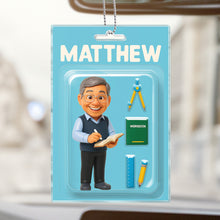 Custom Photo Personalized Teacher Action Figure Packaging Toy Box Style - Personalized Customized Acrylic Car Ornament - Gift For Teachers, Family Members and Friends
