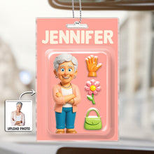 Custom Photo Personalized Mini Figure Packaging Toy Box Style - Personalized Customized Acrylic Car Ornament - Mother's Day Gift For Mom, Family Members and Friends
