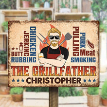 The Grillfather - Personalized Metal Sign - Father's Day Gift For Dad, Grandpa