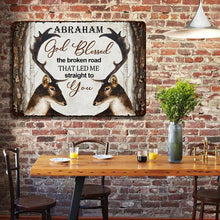 God Blessed The Broken Road - Personalized Custom Metal Sign for Home Wall Decor