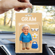 Custom Photo Personalized Mini Figure Packaging Toy Box Style - Personalized Customized Acrylic Car Ornament - Mother's Day Gift For Mom, Family Members and Friends