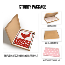 Cluck Around And Find Out Warning Sign Chicken Farm Outdoors Fence Wall Decor