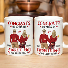 Congrats On Being My Favorite Butt - Customized Personalized Mug - Christmas Gift For Lovers, Couples