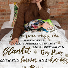 Give Them A Hug Through This Blanket - Personalized Photo Blanket - Memorial Gift For Pet Lovers