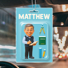 Custom Photo Personalized Teacher Action Figure Packaging Toy Box Style - Personalized Customized Acrylic Car Ornament - Gift For Teachers, Family Members and Friends