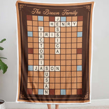 Scrabble Family Crossword - Personalized Customized Blanket - Gift For Family Members