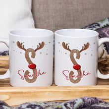 Fun Alphabet Deer - Customized Personalized Mug - Christmas Gift For Family Friend