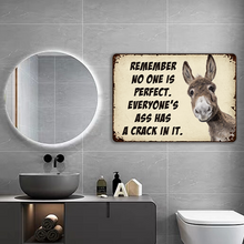 Funny Donkey Bathroom Wall Decor For Toilet Restroom Decor Gifts Personalized Custom Metal Sign