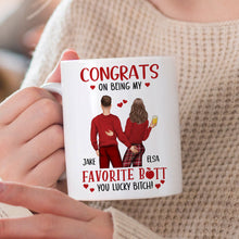 Congrats On Being My Favorite Butt - Customized Personalized Mug - Christmas Gift For Lovers, Couples