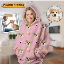 Beer And Wine - Personalized Oversized Blanket Hoodie - Birthday Mother's Day Gift For Dog Mom, Cat Mom