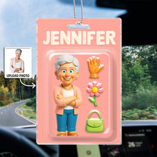 Custom Photo Personalized Mini Figure Packaging Toy Box Style - Personalized Customized Acrylic Car Ornament - Mother's Day Gift For Mom, Family Members and Friends