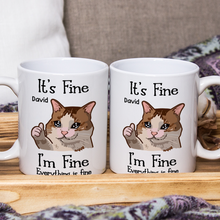 I'm Fine Cats - Customized Personalized Mug - Gift For Friends, Coworkers