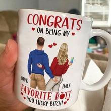 Congrats On Being My Favorite Butt - Customized Personalized Mug - Christmas Gift For Lovers, Couples