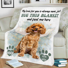 Custom Photo Hug This Blanket Know I'm Here - Personalized Customized Blanket - Memorial Gift For Pet Lovers, Pet Loss