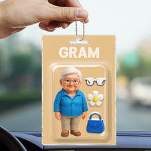 Custom Photo Personalized Mini Figure Packaging Toy Box Style - Personalized Customized Acrylic Car Ornament - Mother's Day Gift For Mom, Family Members and Friends