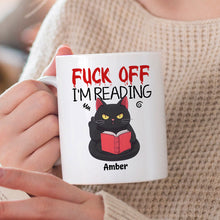 I'm Reading Angry Cat Mug - Customized Personalized Mug - Gift For Book Lovers, Nerd, Librarian