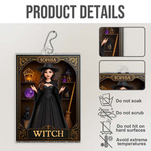 Custom Photo Witchy Halloween Figure Style - Personalized Acrylic Car Ornament - Special Gift For Family Members, Friends , Couples