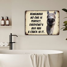 Funny Donkey Bathroom Wall Decor For Toilet Restroom Decor Gifts Personalized Custom Metal Sign