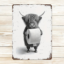 Funny Cow Bathroom Metal Sign Wall Decor Farmhouse Sign For Toilet Restroom Decor Gifts