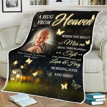 Custom Photo Butterfly When You Miss Me - Personalized Customized Blanket - Memorial Gift For Family Members