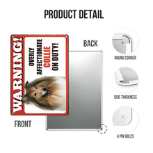 Custom Photo - Warning On Duty Metal Sign - Personality Customized Gift For Dog Lover
