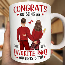 Congrats On Being My Favorite Butt - Customized Personalized Mug - Christmas Gift For Lovers, Couples