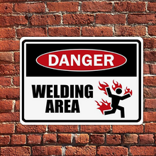 Welding Area Warehouse Warning Metal Sign Outdoor Sign Decoration