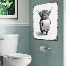 Funny Cow Bathroom Metal Sign Wall Decor Farmhouse Sign For Toilet Restroom Decor Gifts
