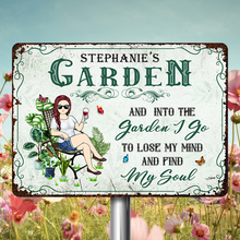 Into The Garden To Find My Soul - Garden Sign - Personalized Custom Classic Metal Signs