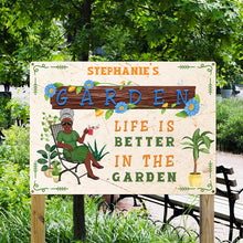 And Into The Garden I Go Gardening Girl - Gift For Mom - Personalized Custom Classic Metal Signs