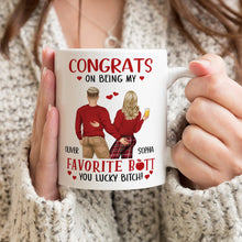 Congrats On Being My Favorite Butt - Customized Personalized Mug - Christmas Gift For Lovers, Couples