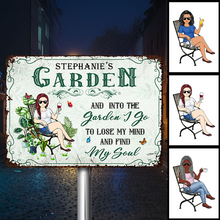 Into The Garden To Find My Soul - Garden Sign - Personalized Custom Classic Metal Signs