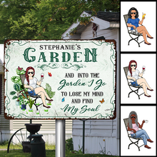 Into The Garden To Find My Soul - Garden Sign - Personalized Custom Classic Metal Signs