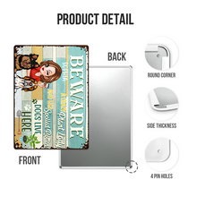 A Crazy Plant Lady & Her Spoiled Rotten Dogs Live Here - Personalized Classic Metal Signs