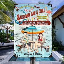 The Tans Will Fade But The Memories Will Last Forever - Personalized Custom Pool Metal Sign - Summer Swimming Pool Gift For Friend