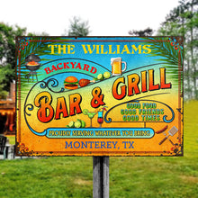 Personalized Grilling Summer Good Food Good Friends Customized Classic Metal Signs-CUSTOMOMO