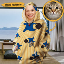 Custom Photo Personalized Blanket Hoodie Custom Oversized Hoodie Gift For Dog Cat Mom Father