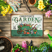 Personalized Garden Fresh Produce Plant Smiles Grow Love Vintage Customized Classic Metal Signs-CUSTOMOMO