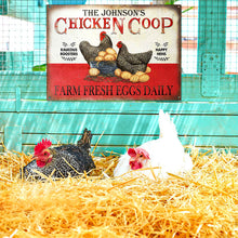 Personalized Chicken Fresh Eggs Daily Plymouth Rock Customized Classic Metal Signs-CUSTOMOMO