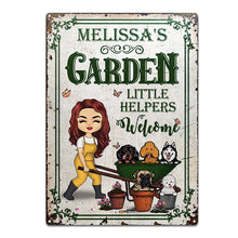 Garden Little Helpers Welcome - Gift For Gardening Lovers - Personalized Custom Classic Metal Signs-CUSTOMOMO