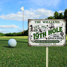 Personalized Golf 19th Hole Proudly Customized Classic Metal Signs-CUSTOMOMO