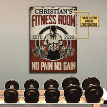 Personalized Gym Fitness Room Customized Classic Metal Signs-CUSTOMOMO
