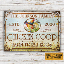 Farm Chicken Coop Fresh Eggs Custom Classic Metal Signs, Farm Sign, Chicken Coop, Farm Decor-CUSTOMOMO