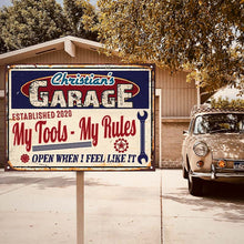 Personalized Auto Garage My Garage My Tools Customized Classic Metal Signs-CUSTOMOMO